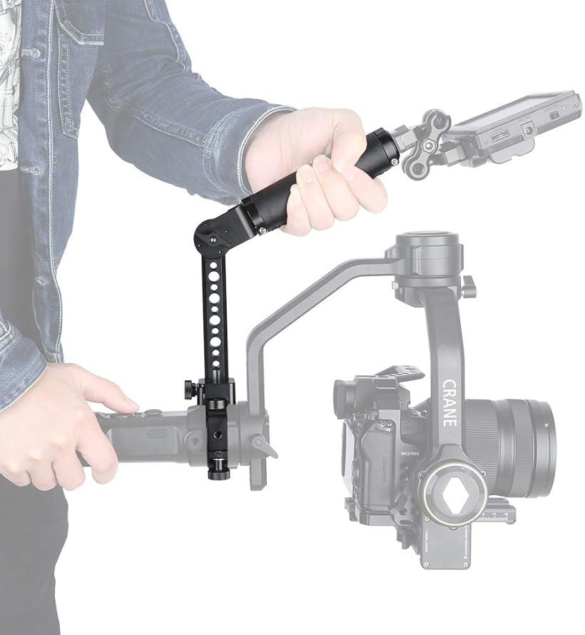 NICEYRIG ZHIYUN CRANE 2S専用ハンドグリップ レザーハンドル 180°回転可能 拡張性 撮影安定化 耐荷重6kg