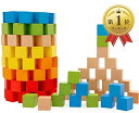 【全品P5倍★4/27 9:59迄】Sasuga 木製 立方体 積み木 100個 キューブ ブロック 知育玩具 赤ちゃん 幼児 教材（カラフル）)
