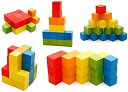 【全商品P5倍★5/9 20時～】Sasuga 木製 立方体 積み木 100個 キューブ ブロック 知育玩具 赤ちゃん 幼児 教材（カラフル）) 2