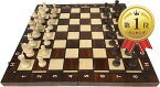 ポーランド製 ハンドメイド・チェスセット Wegiel Chess No.4 + チェッカー + バックギャモン （チェス No.4 + C + B）日本正規品
