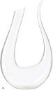 【楽天ランキング1位入賞】morningplace U字型 ホーン ワイン ウィスキー デカンタ クリスタルガラス 1200ml(1個.)