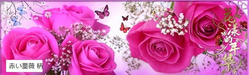 美しい図案で完成後も見惚れる クロスステッチ 刺繍キット 刺繍工具付きセット 赤い薔薇 柄 (赤い薔薇 ..