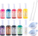 【楽天ランキング1位入賞】レジン 着色剤セット レジン液用 10色 スティック&ハートパレット(青 赤 黄 緑 白 黒 橙 茶 紫 桃)