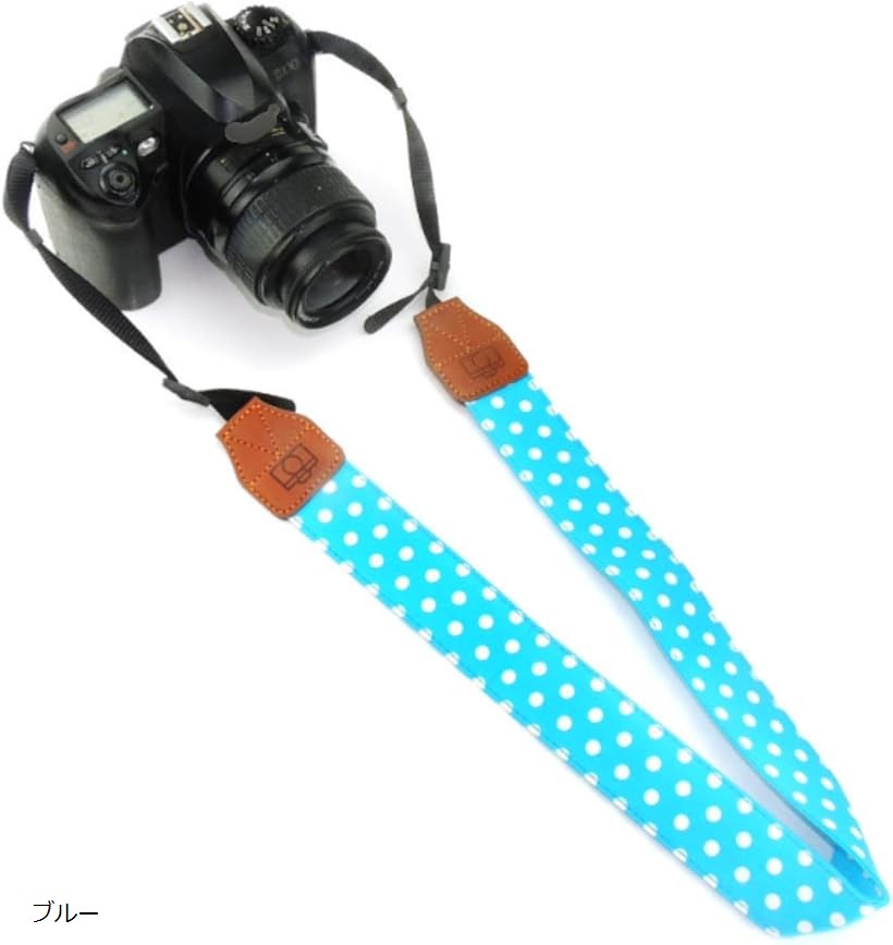 Uccellino ドット カメラストラップ カラフル ネックストラップ ベルト かわいい ショルダー 調節可能 ..