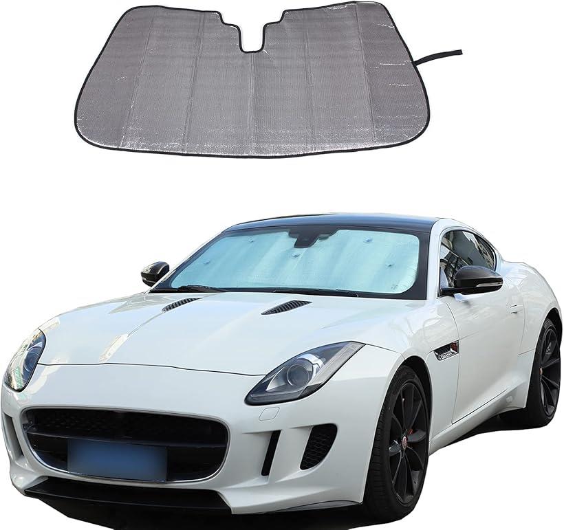 互換品ジャガー F-TYPE 2013-2022に対応 サンシェード フロントガラス用 車用サンシェード 日焼け対策 紫外線カット カー用品