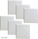 キャンバス キャンバスボード 画材 ミニキャンバス 正方形 アート 油絵 水彩画 デッサン 6個セット(ホワイト, 20cmx20cm)