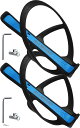 ボトルケージ Wide 2個セット ボルトと工具とタイヤレバー付き ドリンクホルダー ボトルホルダー ロードバイク 約75mmボトル対応 軽量(ブルー)