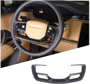 【全商品P5倍★5/16 1:59迄】FOR Land Rover Range Rover Sport/Vogue 2023年適用 ランドローバーレンジローバースポーツ/ヴォーグ2023アクセサリーと互換性のある車のステアリングホイールボタンフレームカバーデコルトリム ABS材料製(黒炭素繊維)