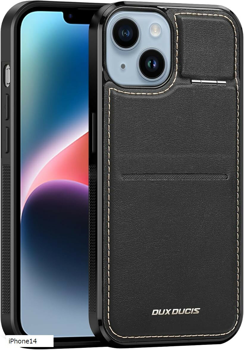 iPhoneケース 背面手帳型 背面ケース カード 手帳型ケース ICカード収納 (iPhone14)