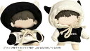 ぬい服 ぬいぐるみ 10~15cm パーカー 人形(ブラック帽子+ホワイト帽子, 10-15cmぬいぐるみ用)