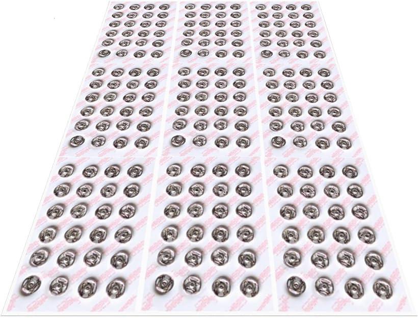 スナップ ボタン 6mm ミニスナップ 手芸 ドール服 ドールメイキング ハンドメイド パーツ 216組(シルバー)