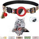 エアタグ用首輪 AirTag 猫 犬 ペット首輪 迷子 鈴 防水 ペット用品(レッド)