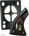 WalnutSkate スケートボード ライザー パッド 2枚 ショック 吸収 PU ソフト ウレタン製 ウィールバイト デッキ ひび割れ 防止 振動 軽減 スケボー ペニー ロングボード サーフスケート クルーザー(6mm BLACK)