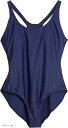 大きいサイズ リアル 競泳水着 コスチューム(ネイビー, XL)