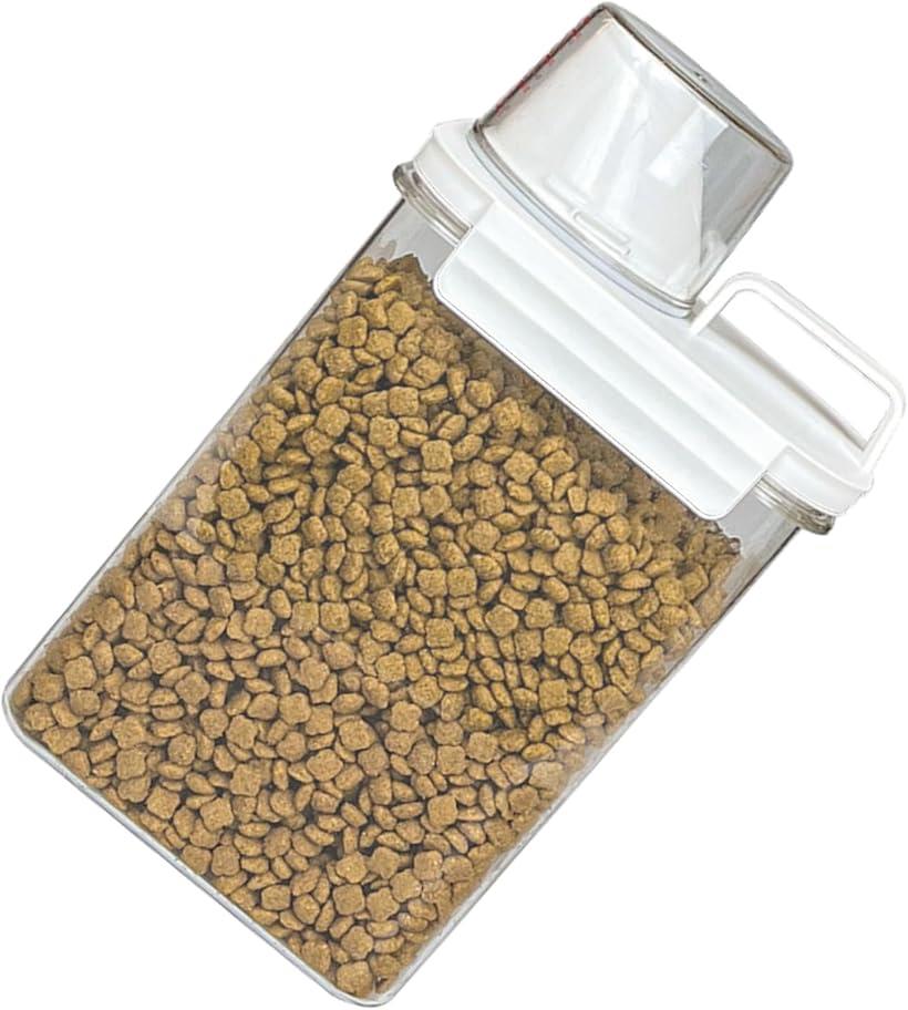 フードストッカー 1.8L 保存容器 密閉容器 湿気防止 キャニスター 透明 プラスチック 大容量 ペットフ..