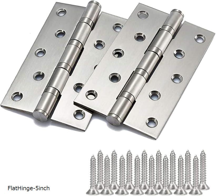 平蝶番 丁番 ヒンジ ステンレス製 2個入 平蝶番5inch(FlatHinge-5inch)