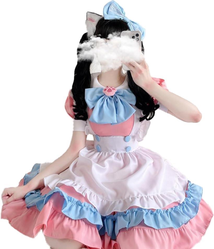 メイド コスプレ ハロウィン 女装 メイド服 アニメ 衣装 ロリータ ワンピース(3XL)