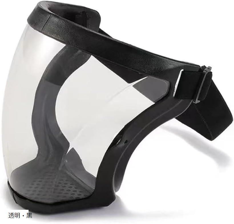 【全品P5倍★お買い物マラソン】【楽天ランキング1位入賞】フェイスシールド バンドタイプ 防風・油煙・砂対策用(透明・黒, M)