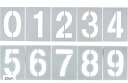 【楽天ランキング1位入賞】駐車場 番号 数字 ステンシルプレート スプレー 吹き付け ナンバープレート(20cm)