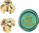 【全品P5倍★4/24 20時～】25mm シーリングワックス シーリングスタンプ 交換真鍮銅頭 HAPPY BIRTHDAY図案 真鍮ヘッドのみ