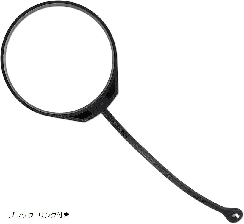 アウディ VW 燃料キャップ ストラップ 給油 フューエル 用 フォルクス ワーゲン 汎用 ブラック リング付き (ブラック リング付き)