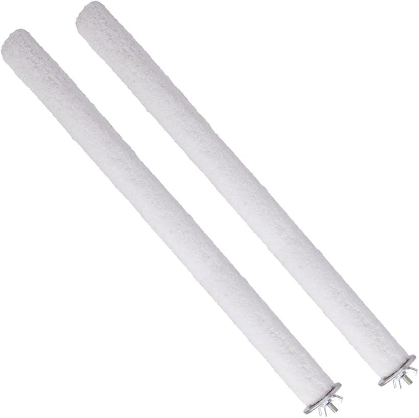 【楽天ランキング1位入賞】止まり木 パーチ 爪とぎパーチ ストレート やすり 鳥 オウム インコ 2本セット (ホワイト)