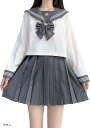 セーラー服 JK コスチューム 制服 コスプレ 3点セット 長袖、L(長袖, L)