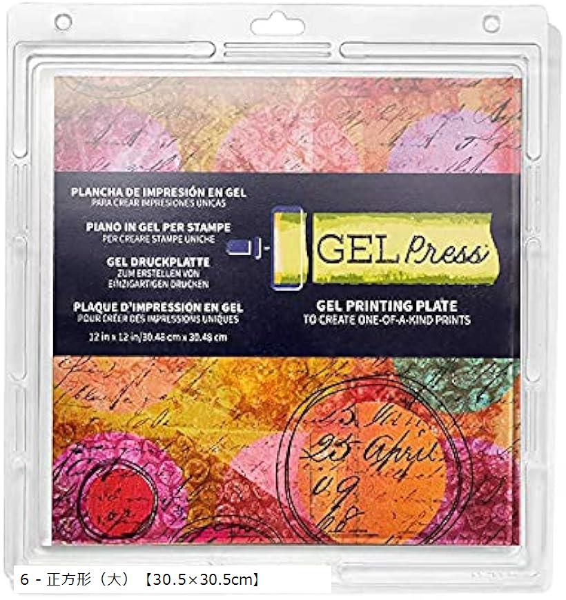 【楽天ランキング1位入賞】ジェル プリント プリンティングプレート 全米大ヒット 新しい アート 体験ゲルプリント 30.5x30.5cm(無色透明, 6 - 正方形（大）「30.5x30.5cm」)