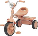 三輪車 子供用三輪車 1-5歳 ペダル付き 調整可能 運び便利 コンパクト (桃色)