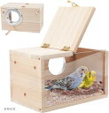 【楽天ランキング1位入賞】巣箱 インコ 鳥の巣 繁殖ボックス 繁殖箱 鳥かご 横式 天然木材 アクリル透明板 孵化 飼育 左タイプ(大サイズ)