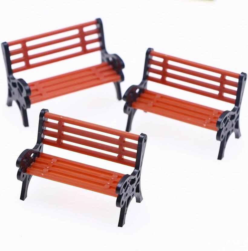 模型 ジオラマ模型 公園ベンチ 20個セット モデル 建物模型 情景コレクション DIY (4.2x2x3cm)
