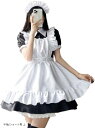 【全品P5倍★4/24 20時～】メイド服 コスプレ 衣装 メイド 定番 3点セット 仮装 コスチューム 可愛い レディース (L, 半袖/ショート黒)