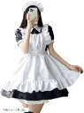 【全品P5倍★4/27 9:59迄】メイド服 コスプレ 衣装 メイド 定番 3点セット 仮装 コスチューム 可愛い レディース (2XL, 半袖/ショート黒)