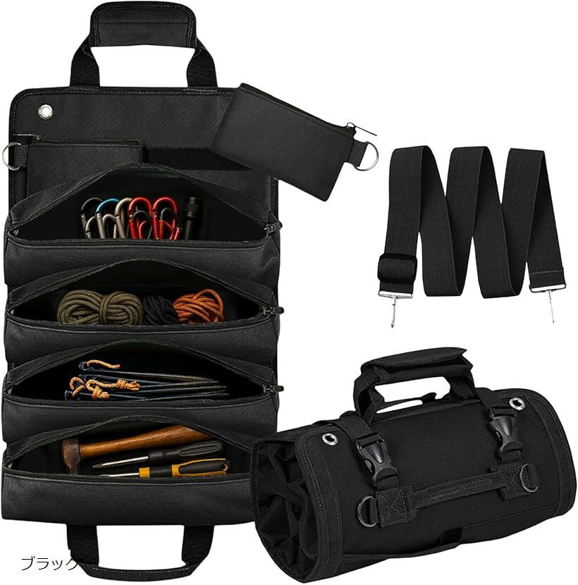 Next Joy アウトドアシートバッグ ペグケース 工具入れ キャンプ 収納ケース ツールバッグ 多機能 車収..