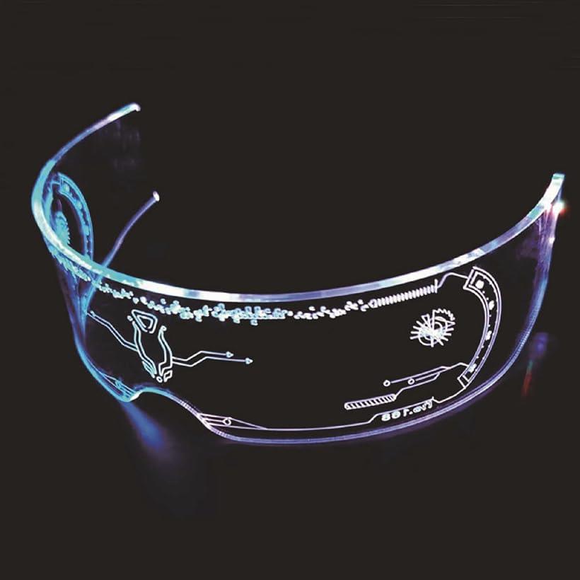 光る メガネ サングラス ゴーグル LED ネオン SF サイバーパンク 近未来 コスプレ (タイプA)