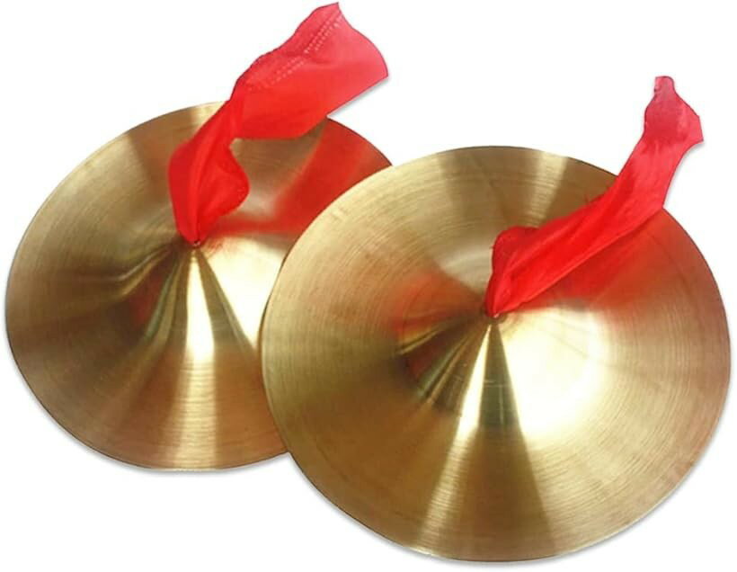 ミニシンバル 楽器 ブロンズ 2枚組 (Gold, 15cm)