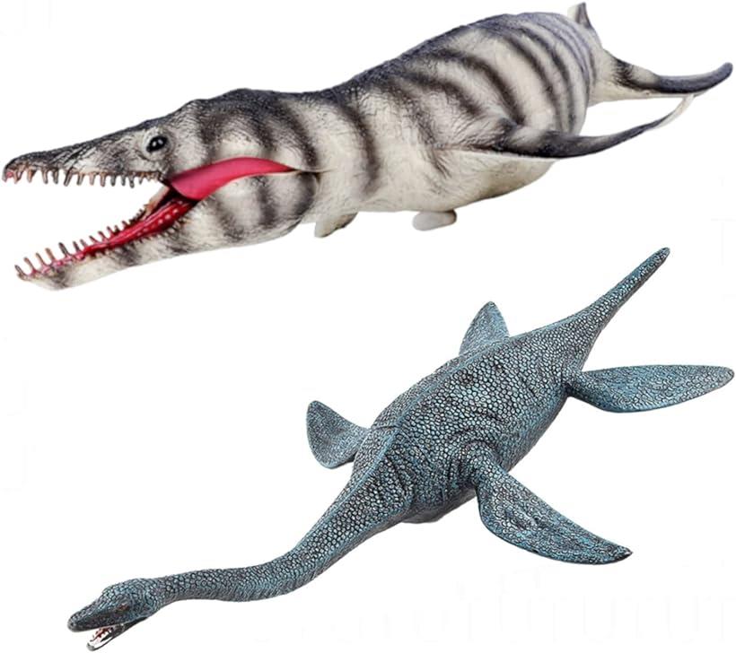 恐竜 フィギュア セット クロノサウルス プレシオサウルス 海 おもちゃ 6+ 白クロノサウルス＋プレシオ( 白)