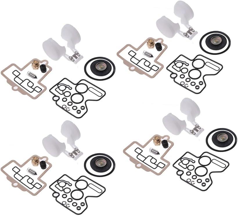 互換品カワサキ 用 キャブレター リペアキット オーバーホール 4個セット FCR35 37 39 41 等 パッキン バルブ ダイヤフラム 汎用 修理 社外品
