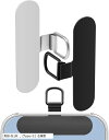 ストラップホルダー 2枚 金属製 0.2mm極薄 スマホストラップ ストラップホール ストラップパッチ スマホショルダー タグパッチ 紛失・落下・盗難防止 全機種対応 黒銀(黒銀-各1枚, 「Type-(2)」金属製)