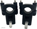 ピトンクランプ ロッドキーパー ロッドクランプ 石鯛 竿受け タマン クエ 軽量 2個セット(ブラック)(4)