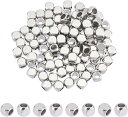 約100個 キューブビーズ 4mm ステンレスビーズ スクエアビーズ スペーサービーズ メタルビーズ 金属ビーズ ビーズチャーム ブレスレットネックレス用 アク...