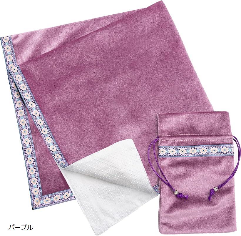 【楽天ランキング1位入賞】タロットクロス パステルカラー 滑り止め付き タロットカード オラクルカード かわいい パープル (パープル)