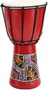 ジャンベ 手作りアフリカンドラム 木製パーカッション 打楽器 ランダムカラー (14cm)
