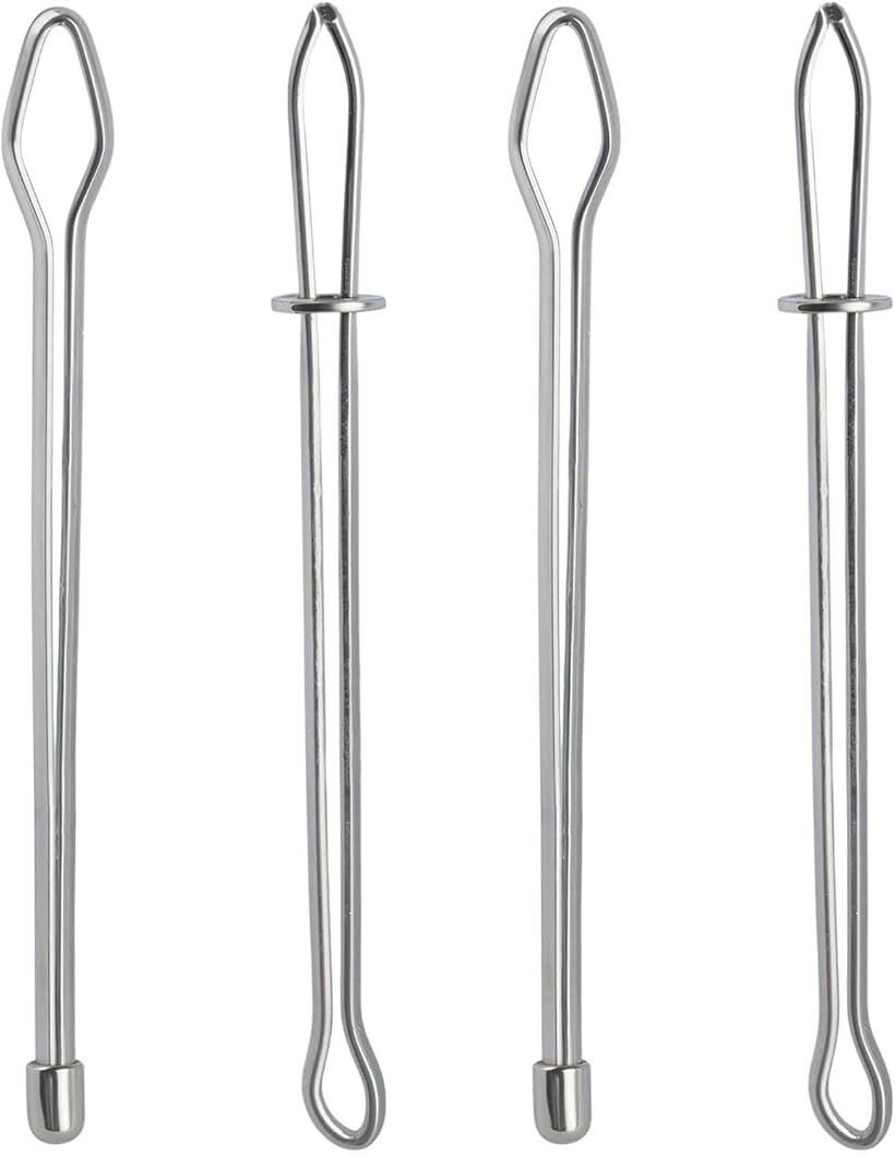 4本セット 紐通し はさみ式ひも通し＆玉付ひも通しゴム通し 金属製 ピンセット簡単早付け 手作り 手芸 ..