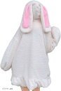 【全品P5倍★4/24 20時～】もこもこ うさ耳 パーカー レディース うさぎ コスプレ 衣装 (2XL, ブラック（黒）)