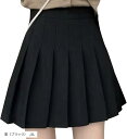 プリーツスカート ミニ インナー付き 制服 学生服 コスプレ 小学生 黒 ブラック(黒(ブラック), XL)