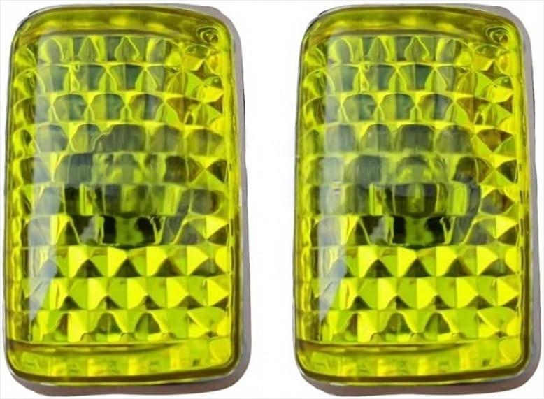 Rakuten - 互換品ふそう 24スーパーグレート 07スーパーグレート 17スーパーグレート ブルーテックスーパーグレート メッキ ドア サイドマーカー トラック用品 イエロー (イエロー)