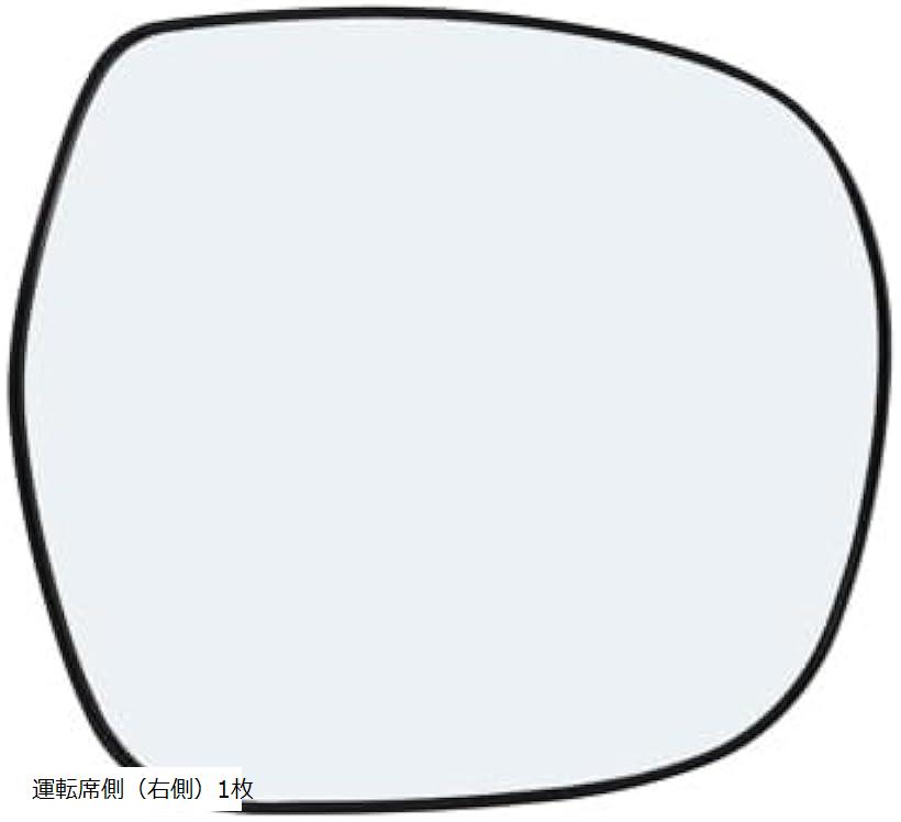 互換品トヨタ用 ハイエース 200系 ドアミラー レンズ ガラス 純正品 交換用 サイドミラー ヒーテッド 仕様 爪付き TOYOTA 純正タイプ 社外品 運転席側 右側1枚(運転席側（右側）1枚)