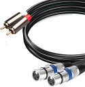 XLR RCA 変換ケーブル マイク キャノン ケーブル (メス, 3m)