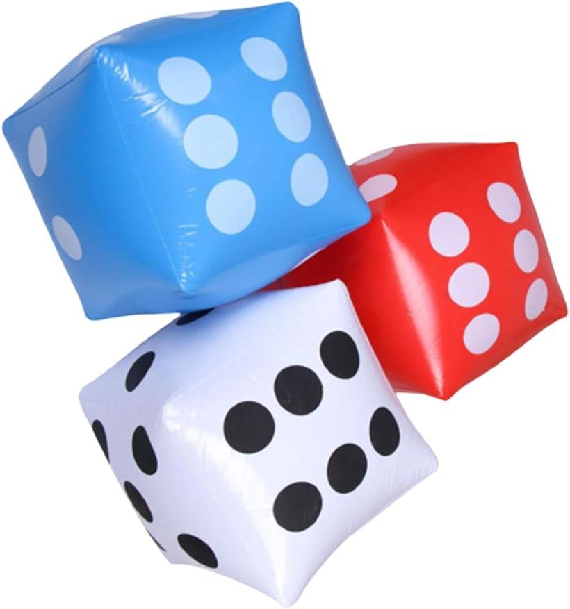 サイコロ 大きい イベント用 おもちゃ ジャンボ 赤 青 白 (30cm)